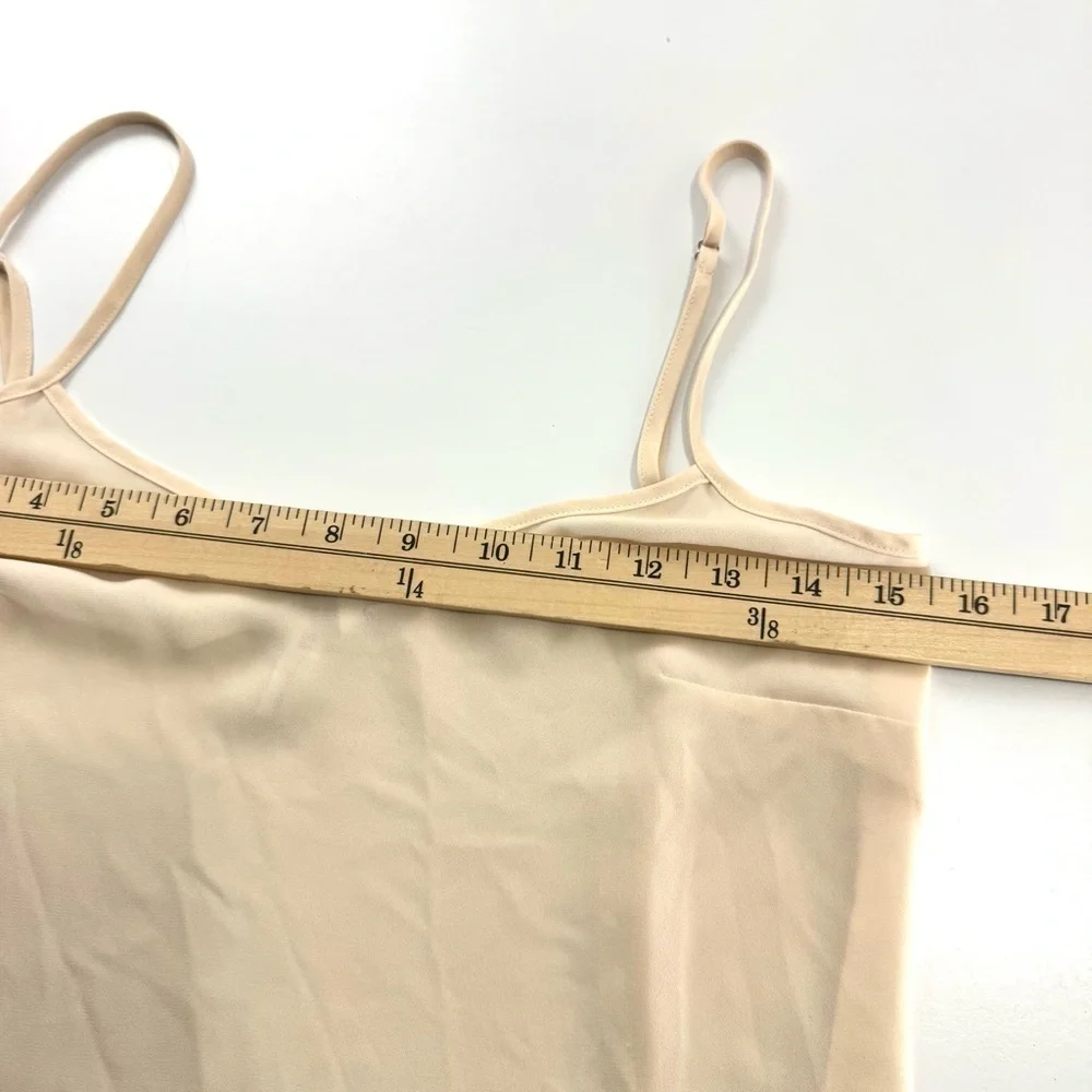 Saloni Women’s Sz 0 Nude Tan Intimate Night Mini Chemise Slip Dress Sleepwear